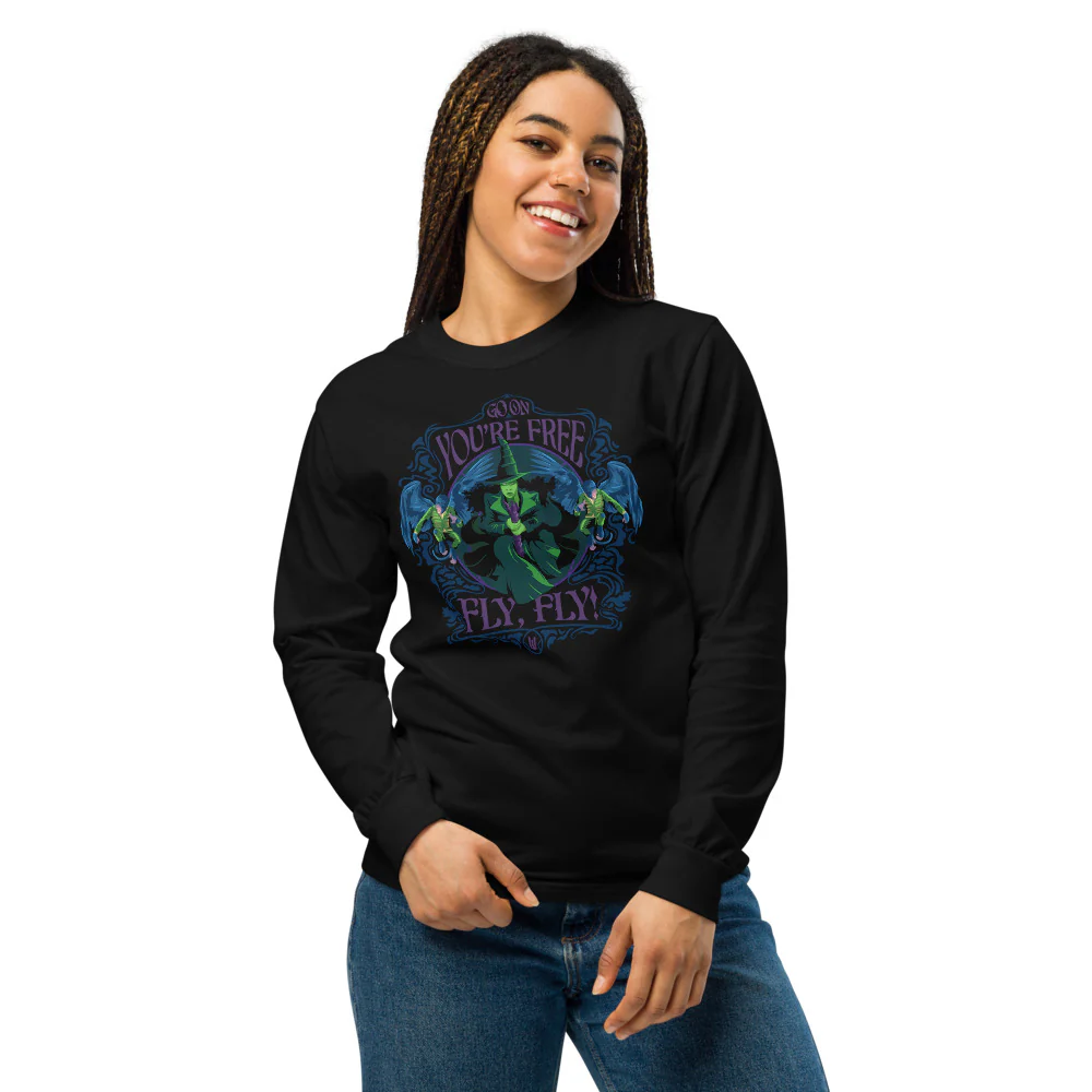 1050-wicked-for-good-long-sleeve-t-shirt-you-re-free-2.webp Wicked: For Good Long Sleeve T-Shirt "You're Free"