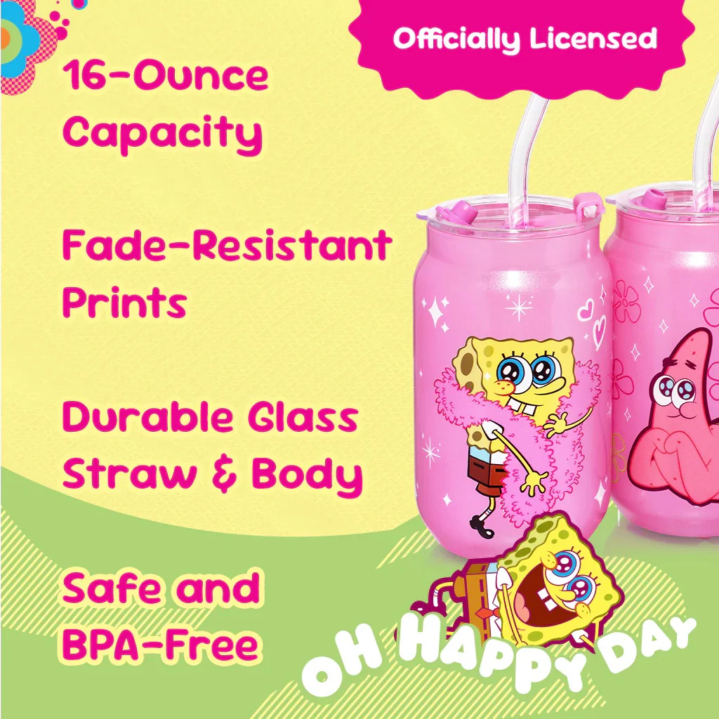 1239-spongebob-squarepants-drinking-glasses-pink-5.webp SpongeBob SquarePants Drinking Glasses - Pink