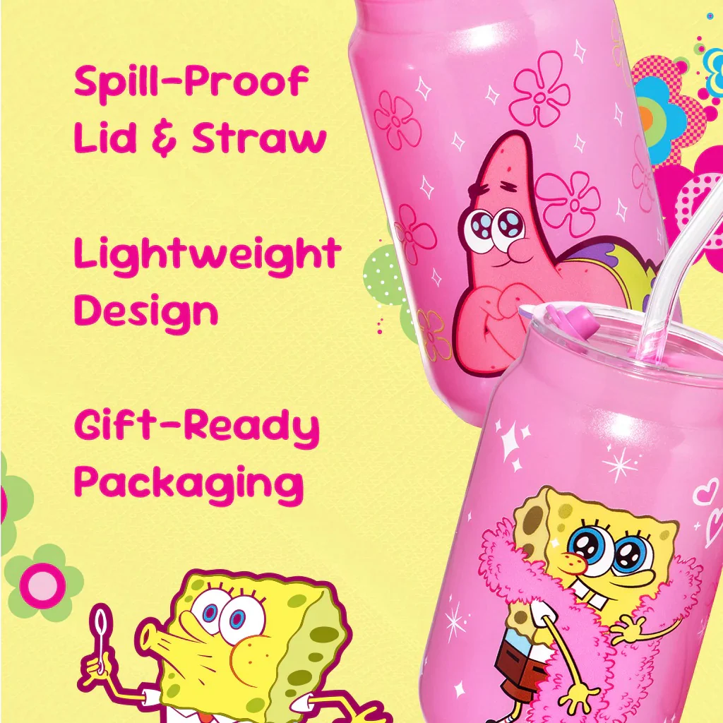 1239-spongebob-squarepants-drinking-glasses-pink-8.webp SpongeBob SquarePants Drinking Glasses - Pink