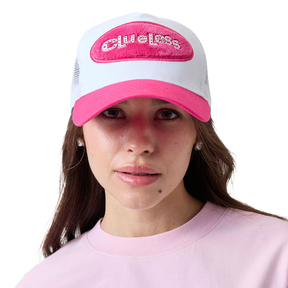 Clueless Jeweled Fuzzy Logo Trucker Hat by Samii Ryan